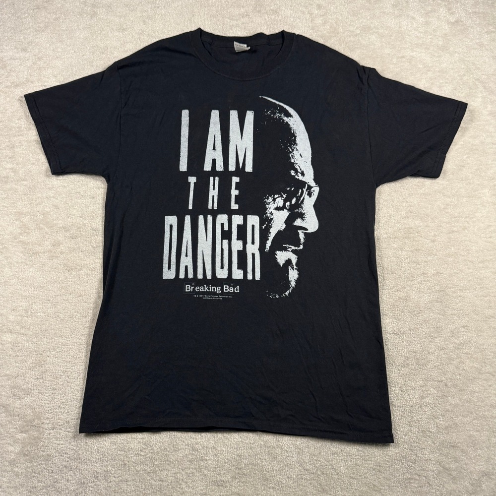 Breaking Bad T-Shirt Mens M Black I Am The Danger Walter White Graphic Tee 2017